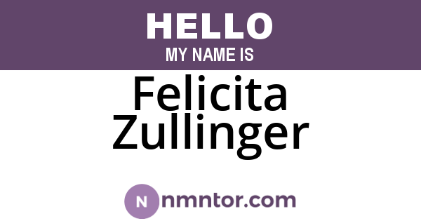 Felicita Zullinger