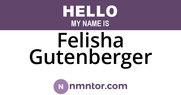 Felisha Gutenberger
