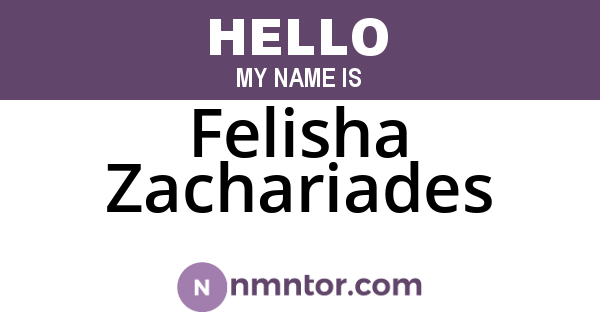 Felisha Zachariades