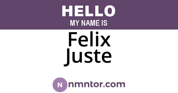 Felix Juste