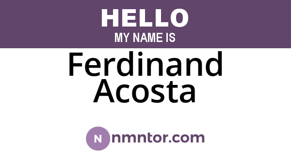 Ferdinand Acosta