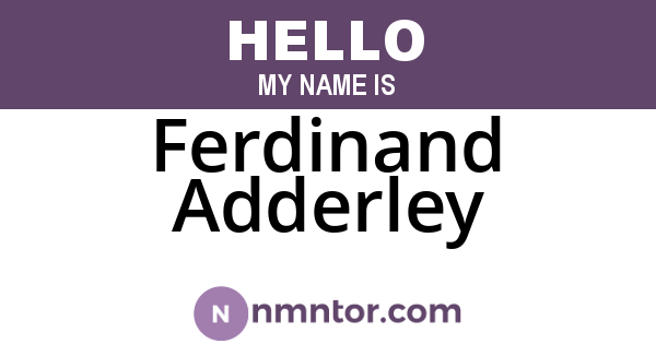 Ferdinand Adderley