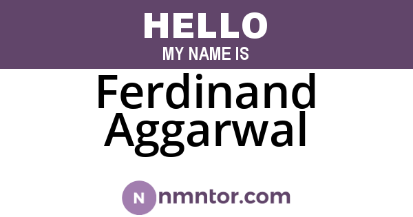 Ferdinand Aggarwal