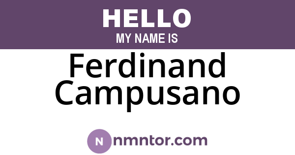 Ferdinand Campusano
