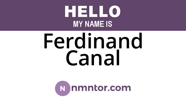 Ferdinand Canal