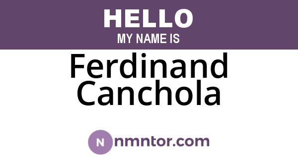 Ferdinand Canchola