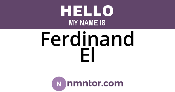 Ferdinand El