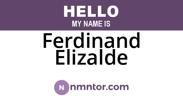 Ferdinand Elizalde