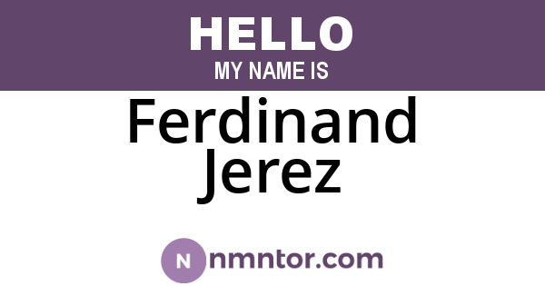Ferdinand Jerez