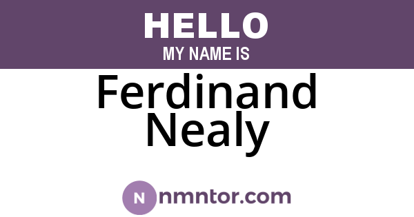 Ferdinand Nealy