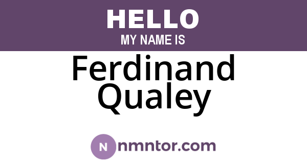 Ferdinand Qualey