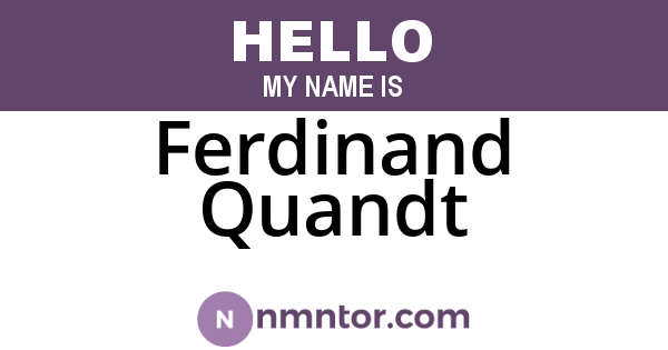 Ferdinand Quandt