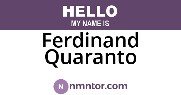 Ferdinand Quaranto