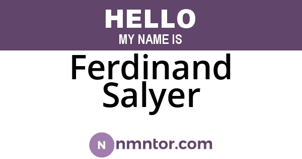 Ferdinand Salyer