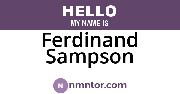Ferdinand Sampson