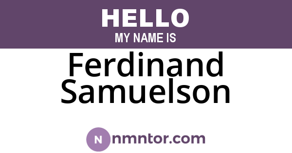 Ferdinand Samuelson