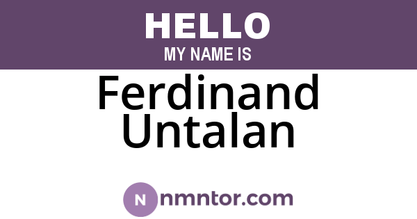 Ferdinand Untalan
