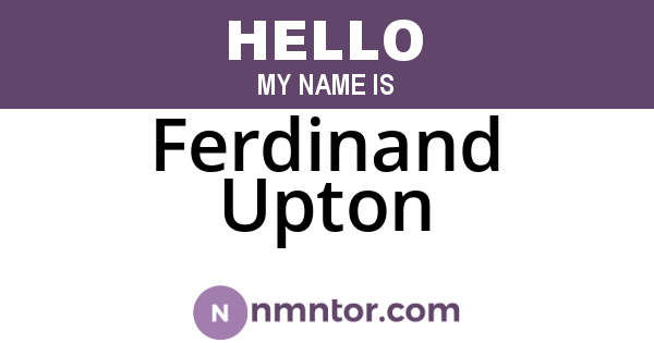 Ferdinand Upton