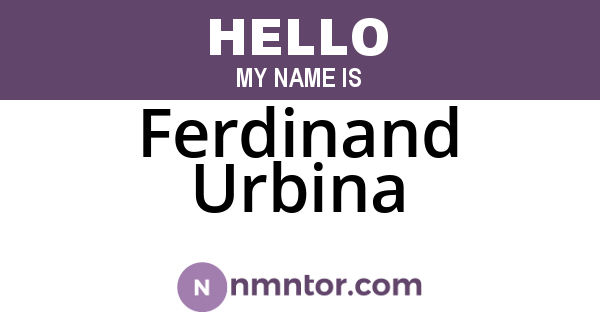 Ferdinand Urbina