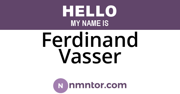 Ferdinand Vasser