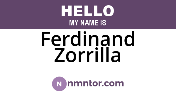 Ferdinand Zorrilla