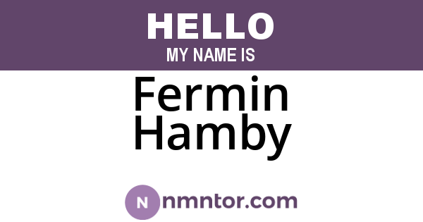 Fermin Hamby