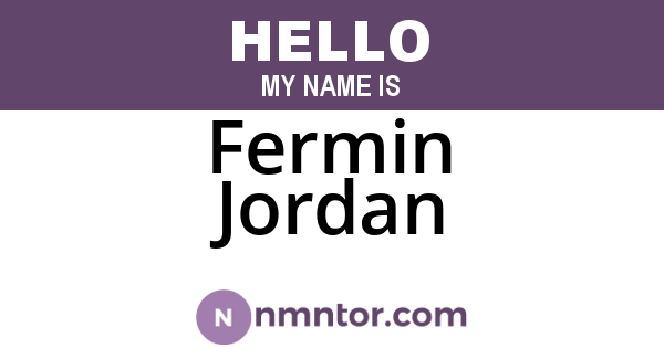 Fermin Jordan