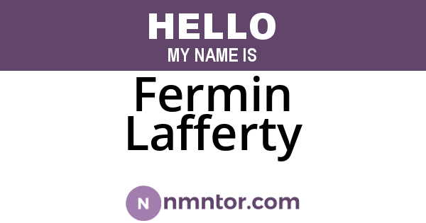Fermin Lafferty