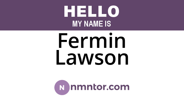 Fermin Lawson