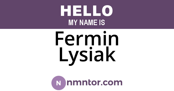Fermin Lysiak