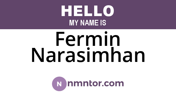 Fermin Narasimhan