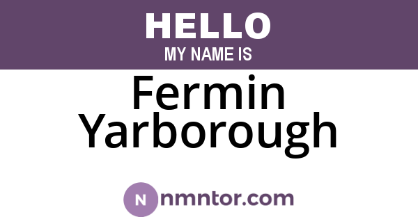 Fermin Yarborough