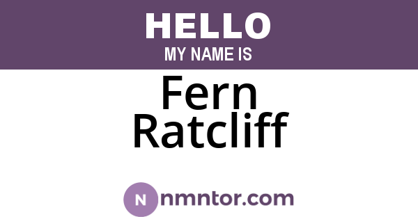 Fern Ratcliff