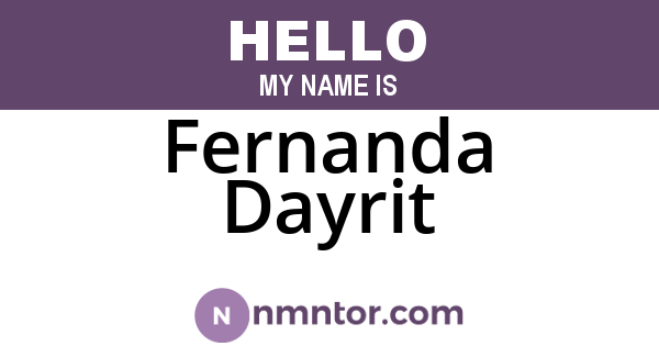 Fernanda Dayrit