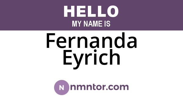 Fernanda Eyrich