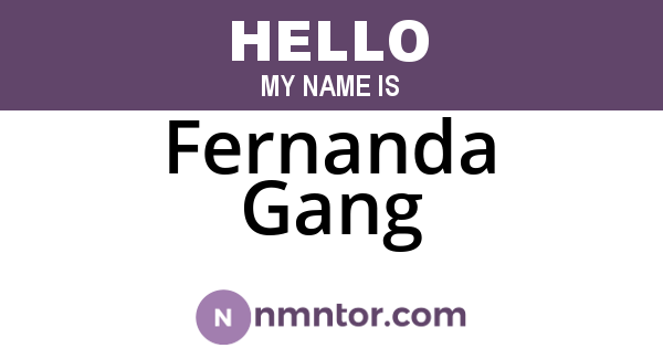 Fernanda Gang