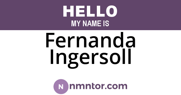 Fernanda Ingersoll