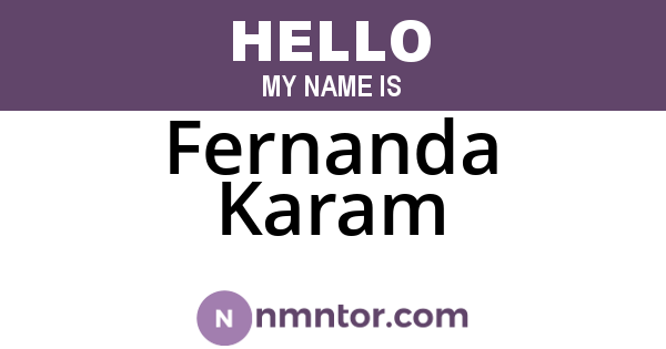 Fernanda Karam