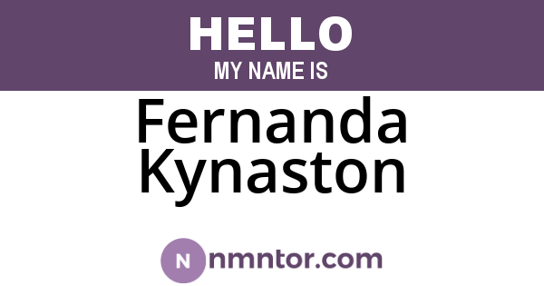 Fernanda Kynaston
