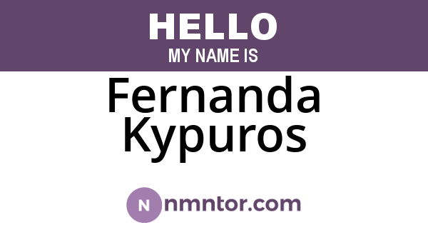 Fernanda Kypuros