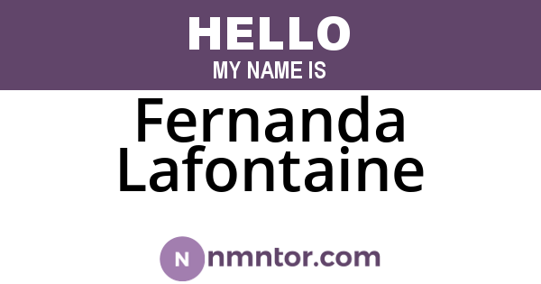 Fernanda Lafontaine