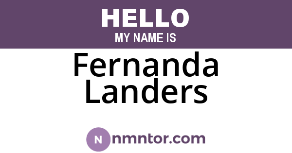Fernanda Landers