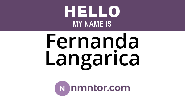 Fernanda Langarica