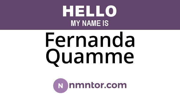 Fernanda Quamme