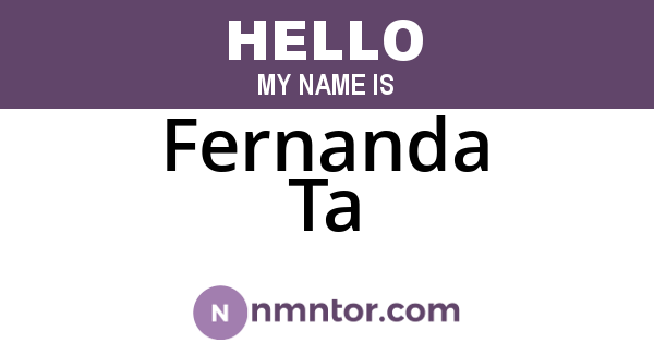 Fernanda Ta