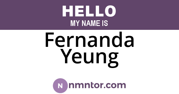 Fernanda Yeung
