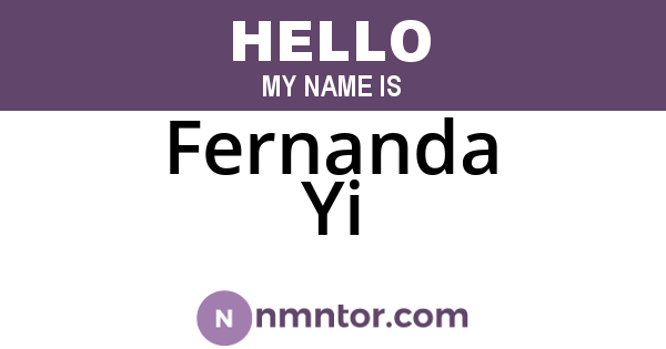 Fernanda Yi