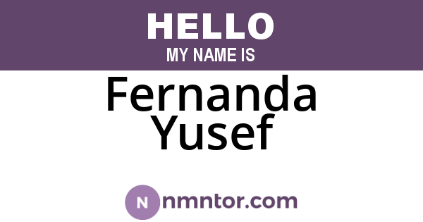 Fernanda Yusef