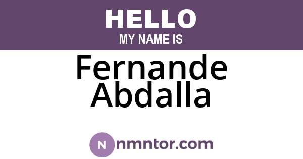 Fernande Abdalla