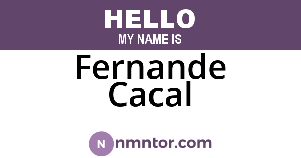 Fernande Cacal